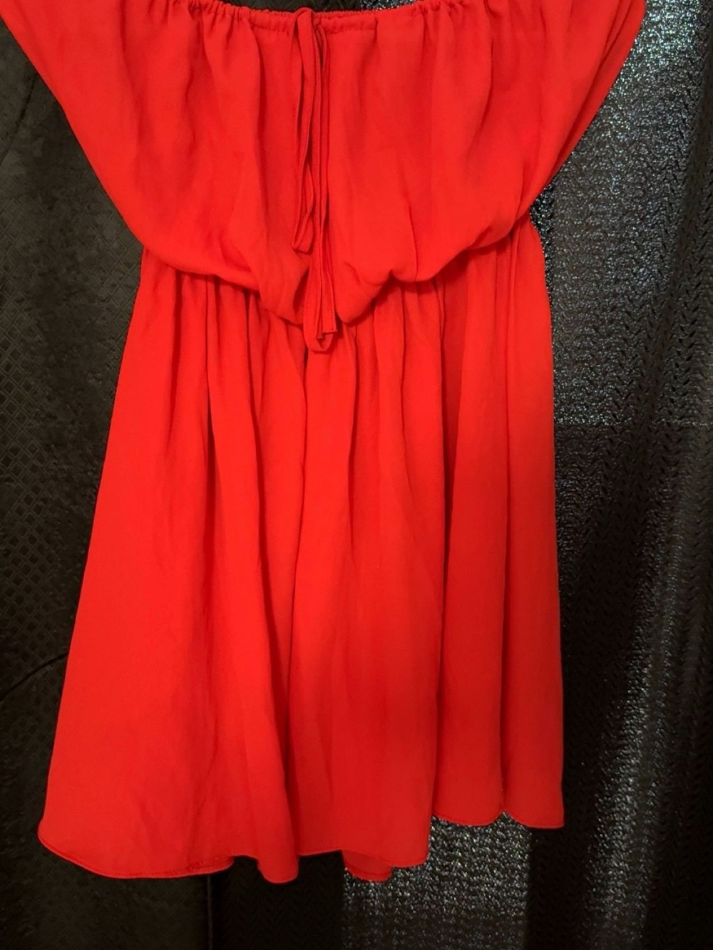 Boohoo Red Off-Shoulder Girls Dress